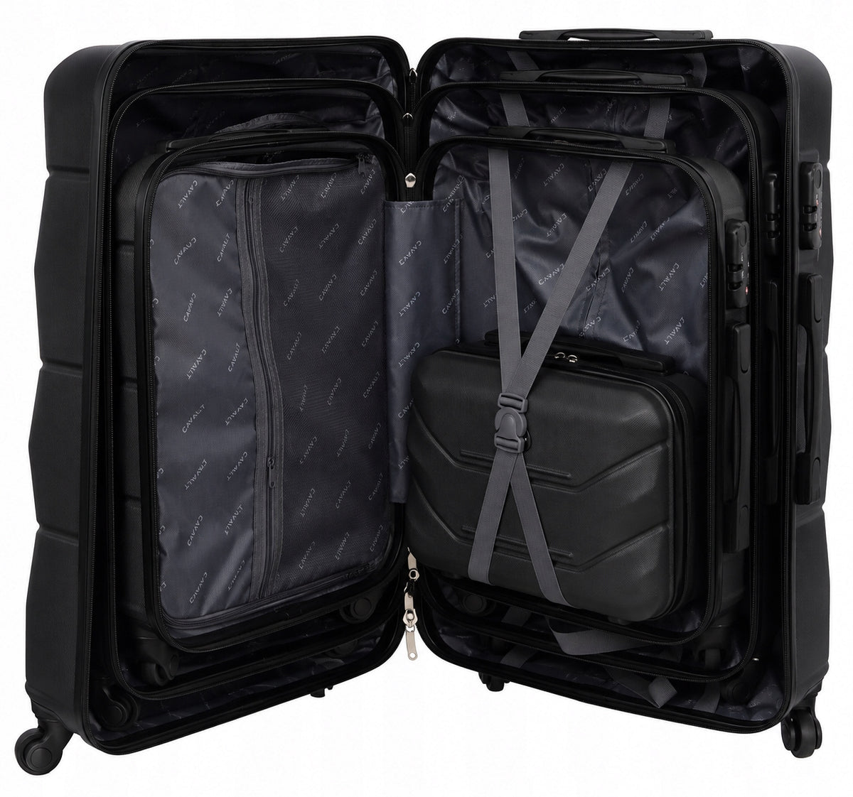 Suitcase set 4in1 Gravitt 955 ABS large medium small trunk luggage on wheels Brand Gravitt