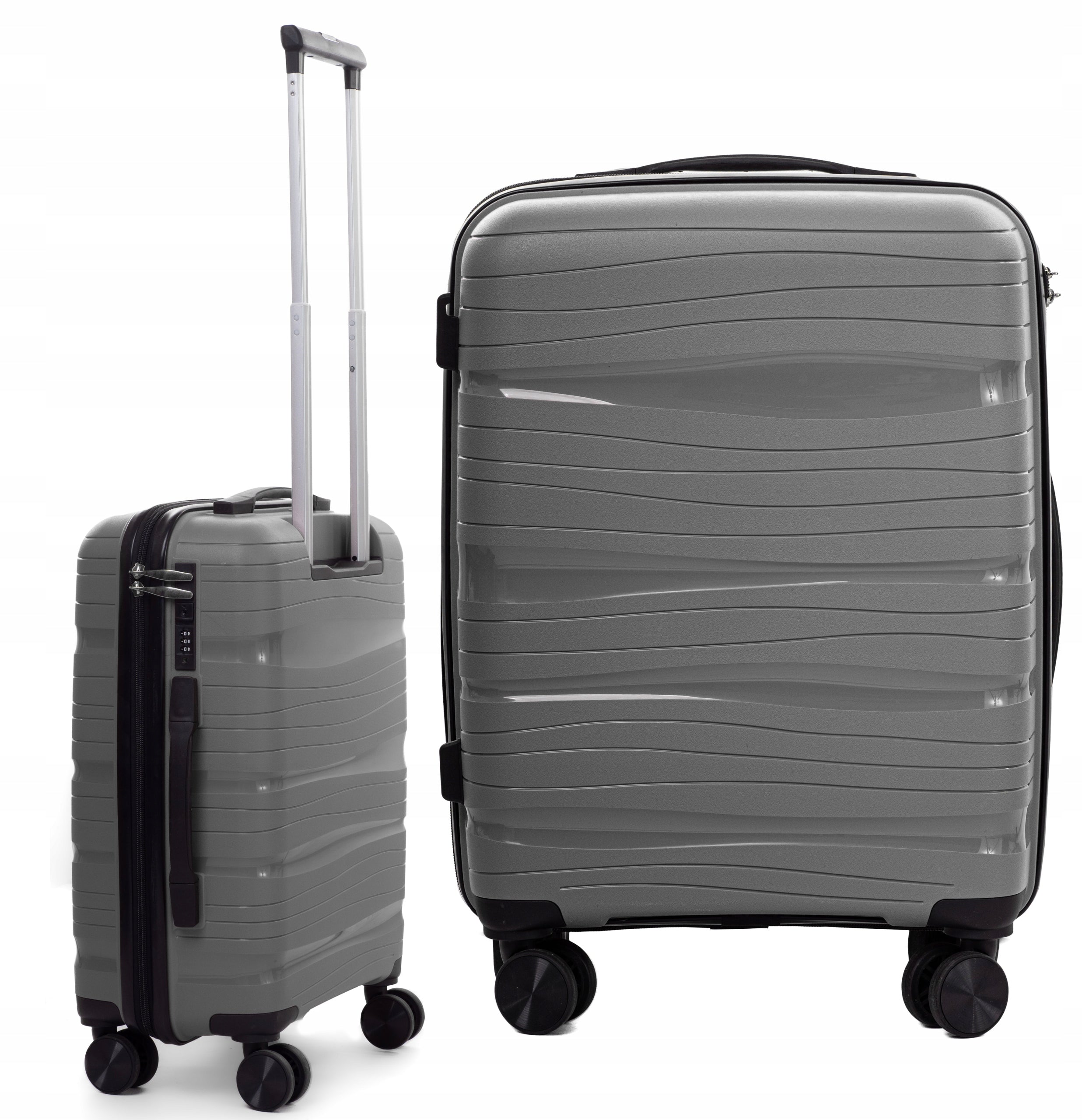 Suitcase small indestructible CABIN POLYPROPYLENE 4 WHEELS WIZZAIR, RYANAIR Model PP3 L RGL