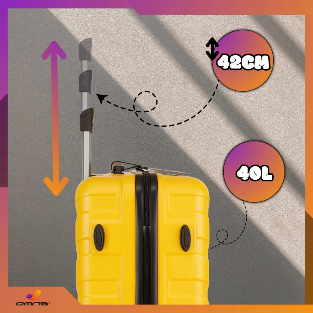 Suitcase small travel cabin on wheels ABS bag for children 40L Manufacturer code ARIZONA