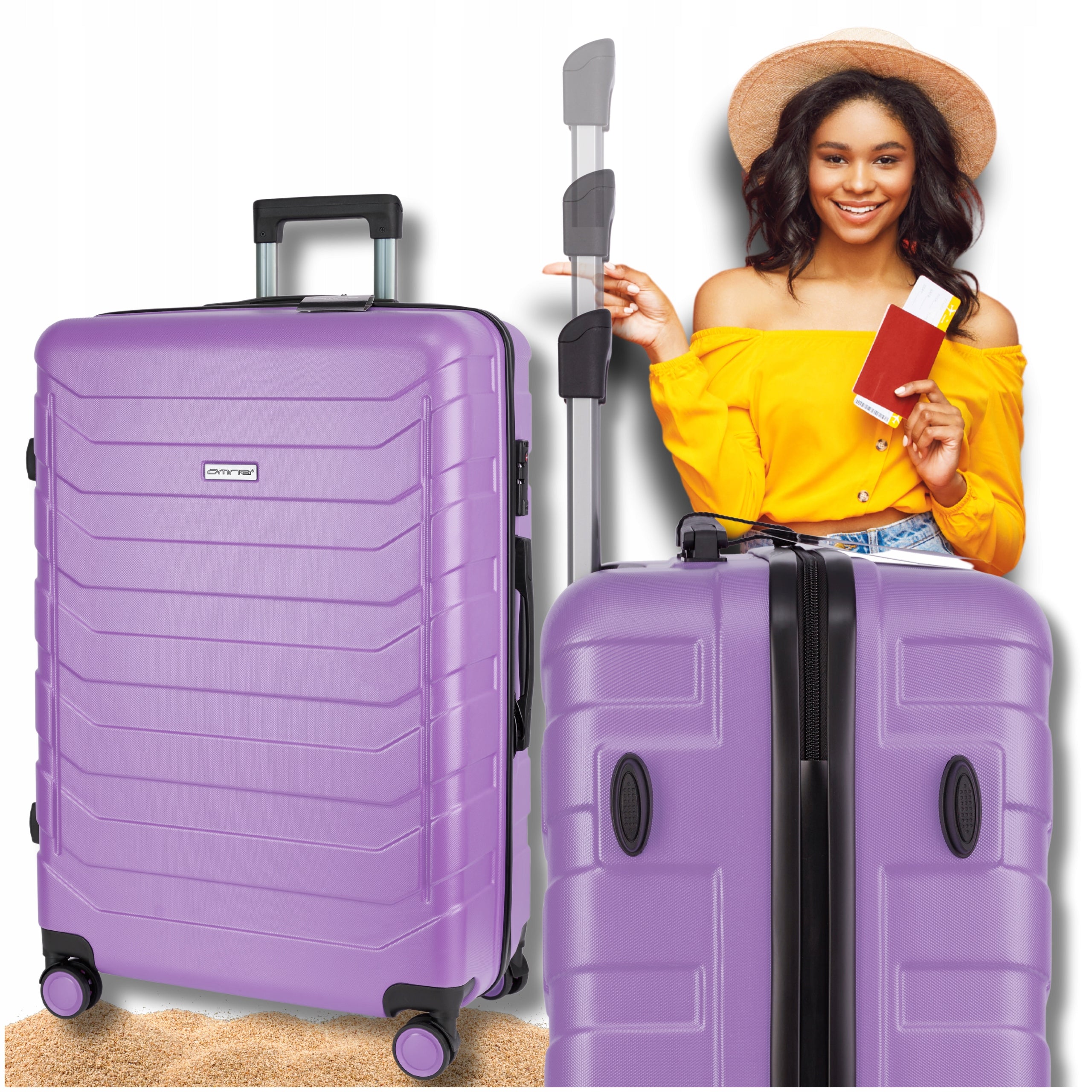 Suitcase small travel sturdy bag luggage trunk light wheels airplane 40L