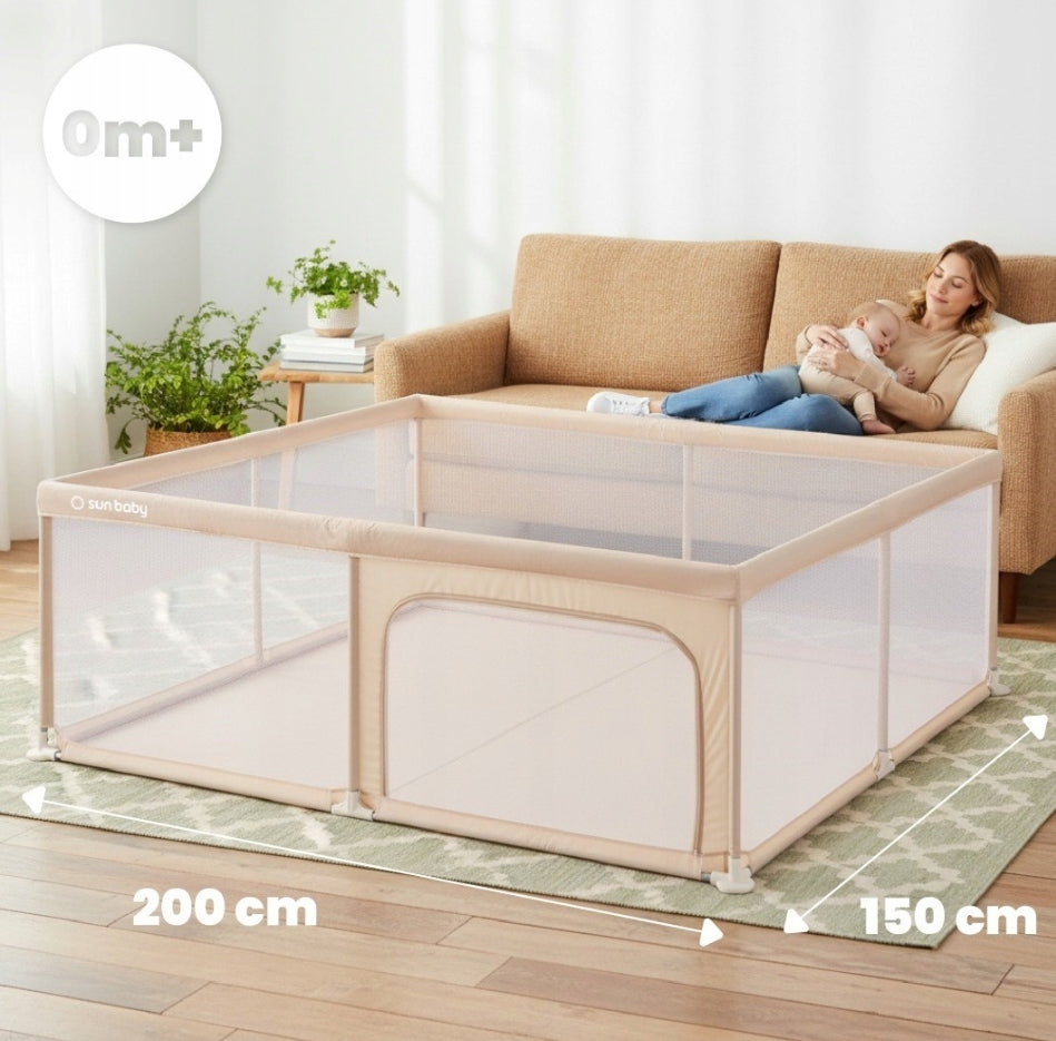 Sun Baby Baby playpen 150 x 200 x 68 cm - beige 356012 Brand Sun Baby