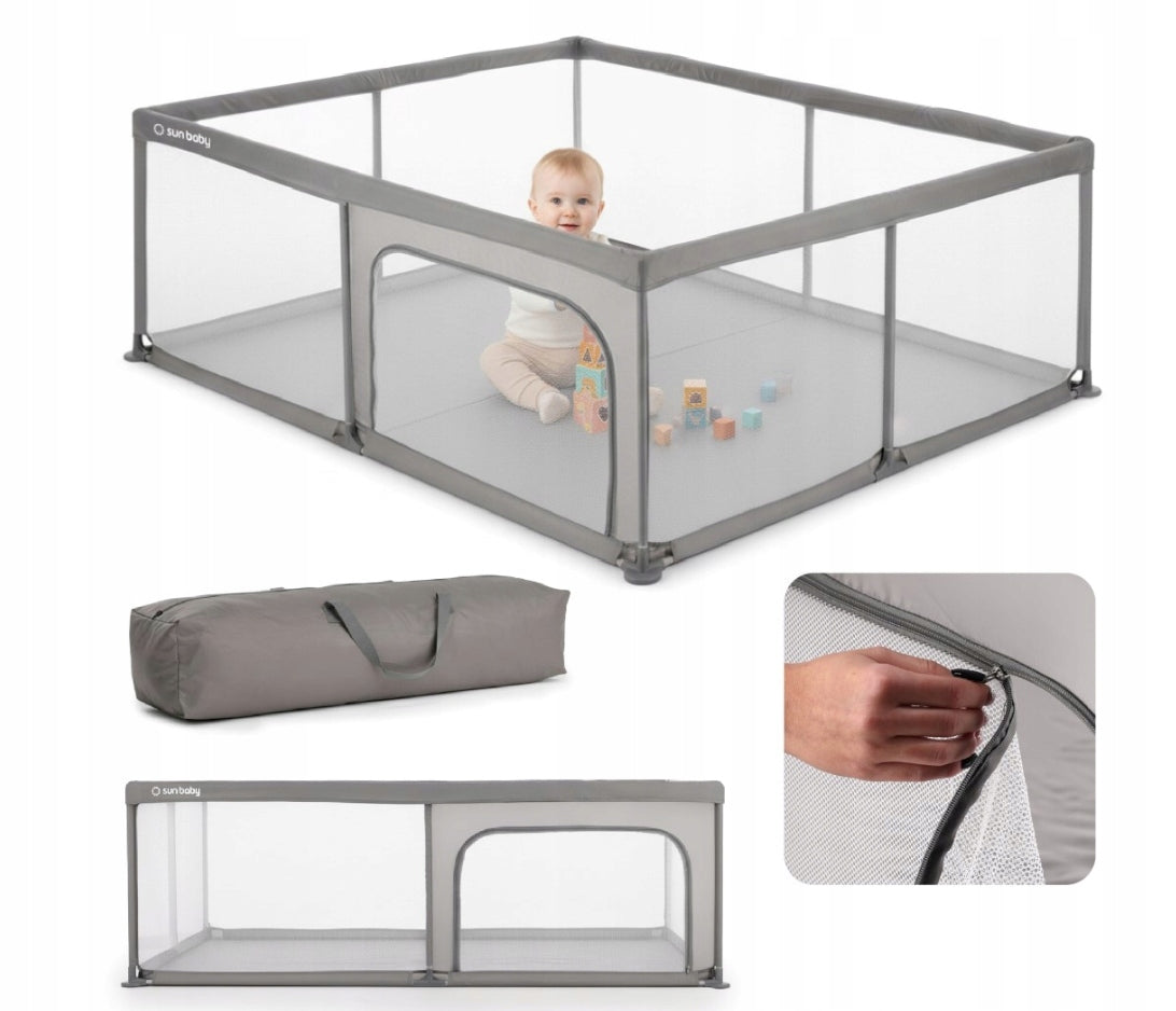 Sun Baby Baby playpen 150 x 200 x 68 cm - grey 354704 Brand Sun Baby