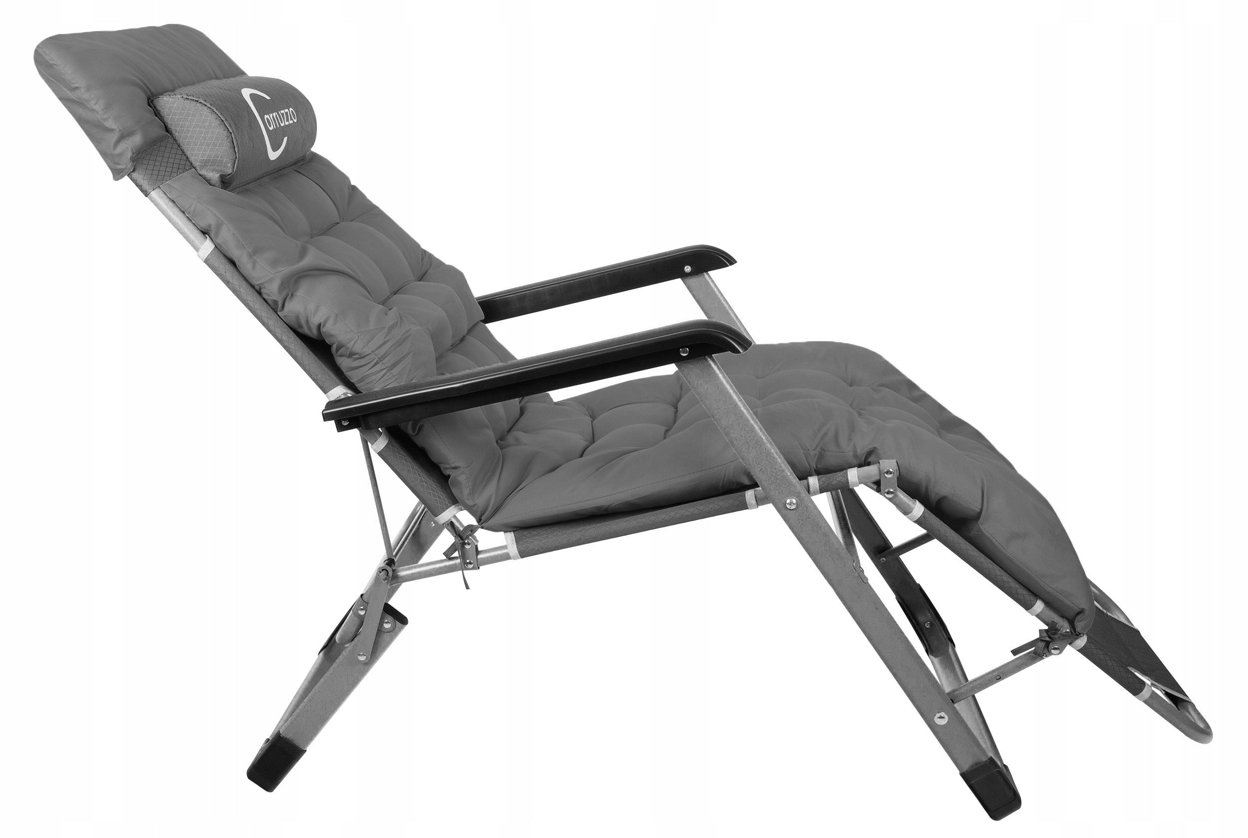Sun Lounger Folding Garden Armchair + Cushion Comfortable For Terrace For Premium Garden Frame material steel