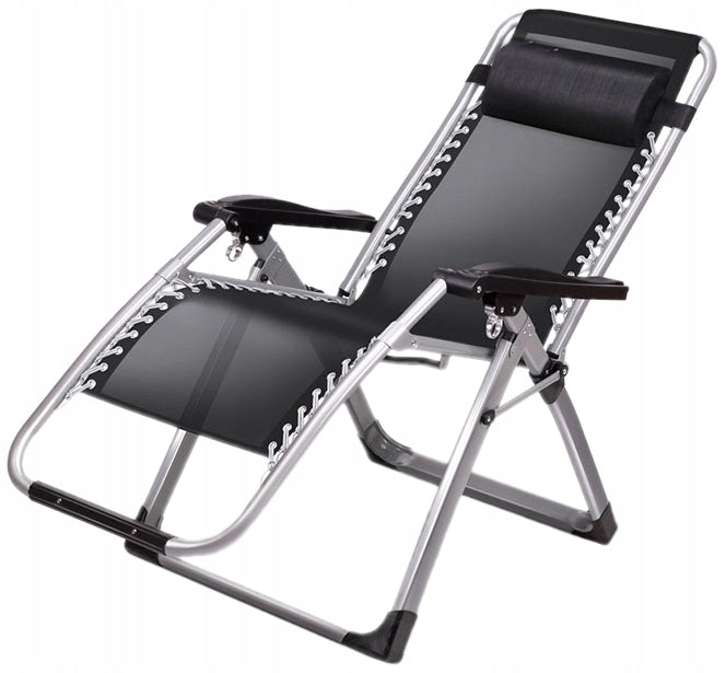 Sun Lounger Garden Chair Beach Pool Folding Gravity Chair Handle Packaging status original