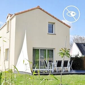Sun Protection Garden Sail 5x5x5m Terrace Balcony Strong Cream Kind shade sail