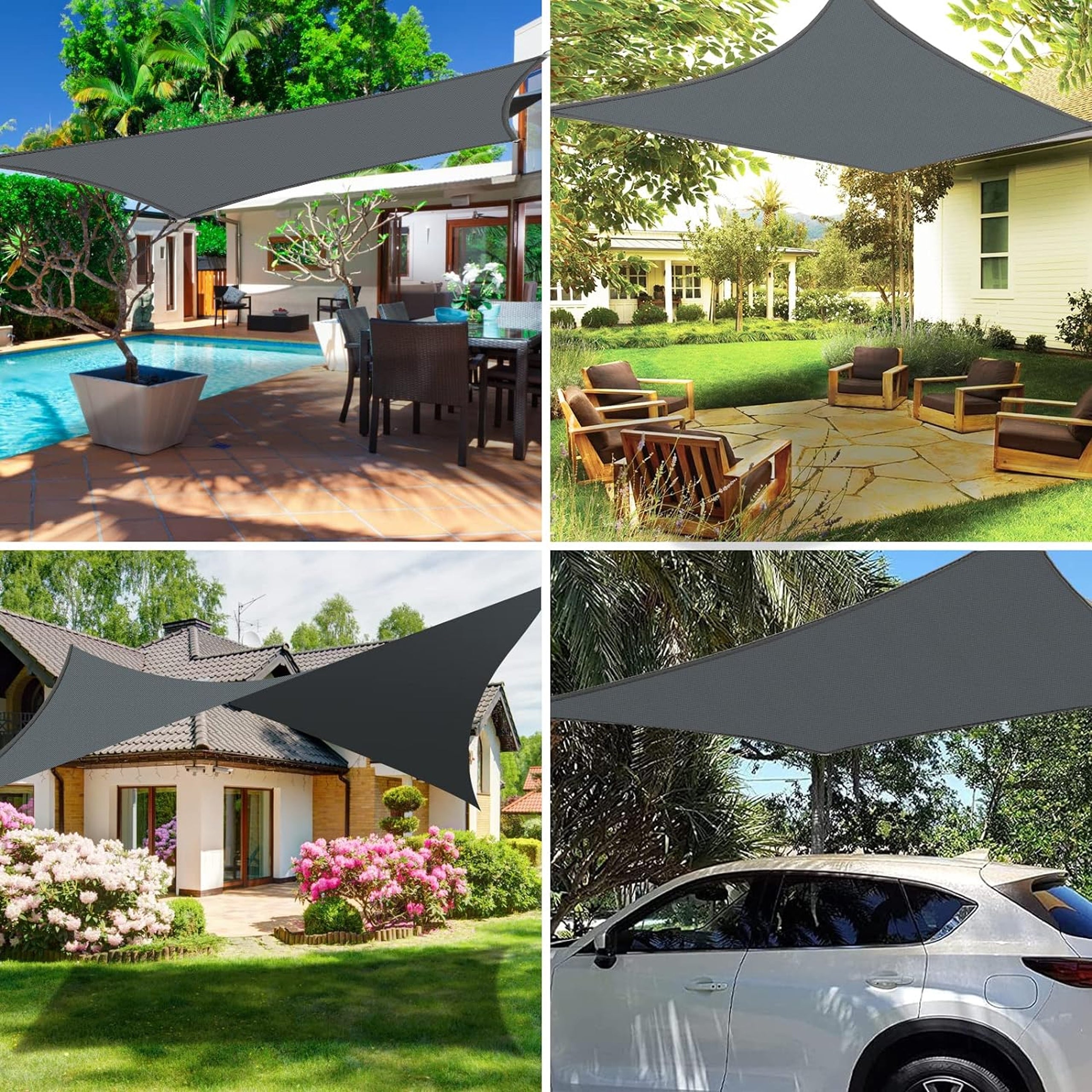 Sun Sail Garden Umbrella Shader Rectangle Awning 3x5m Brand no brand