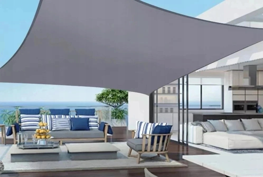 Sun Sail Garden Waterproof 4x4 Awning Grey Rectangle Length 400 cm
