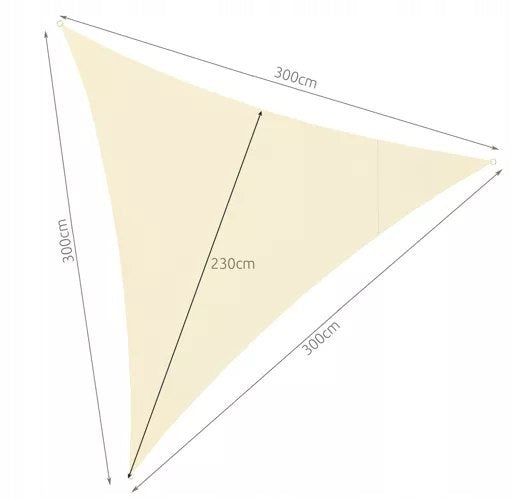Sun sail 3x3x3 beige Gardlov 23146 Product width 300 cm