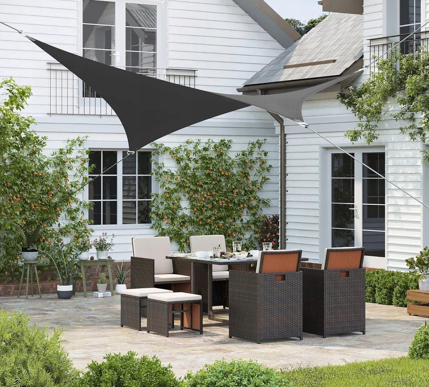 Sun sail awning anthracite 4 x 4 m Manufacturer code SE1155