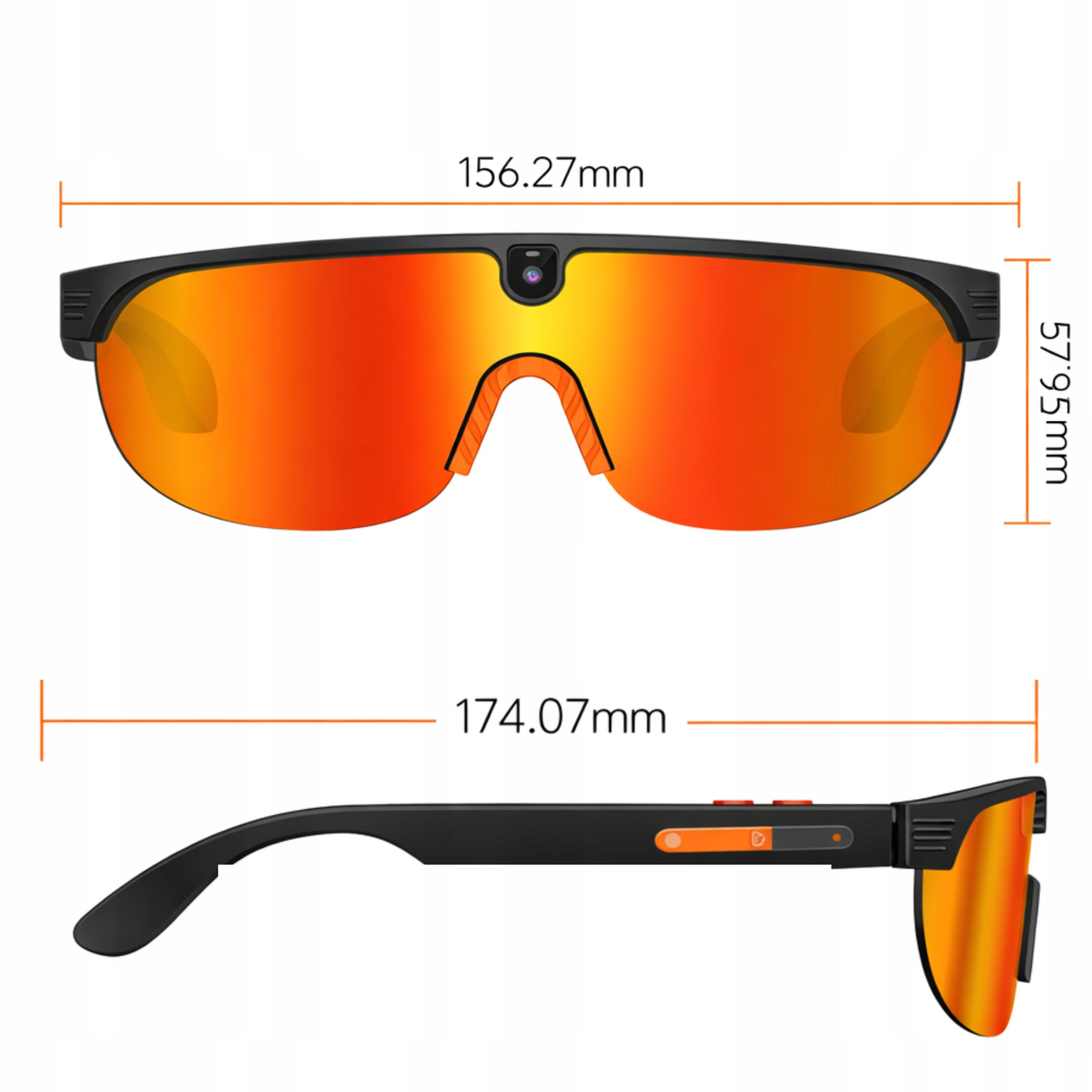 Sunglasses With Sunglasses Men's Cycling Sports 1200p HD WiFi AI Manufacturer code okulary sportowe na rower smart ai chat gpt