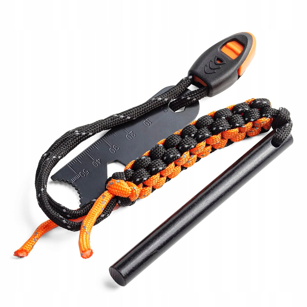 Survival 10 cm with Whistle Paracord Firestarter Bushcraft