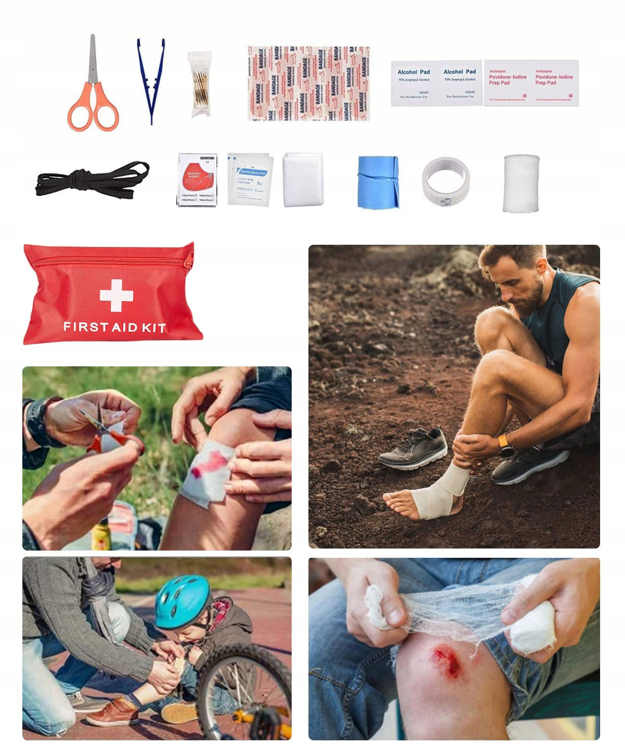 Survival Kit, Outdoor, Rescue 72in1 Tools pen chisel multifunction hook pliers corkscrew measure