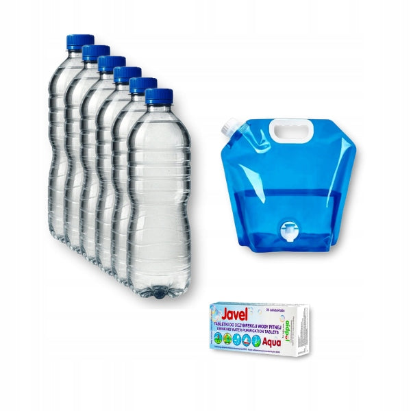 Survival set for 72 hours - food, water, radio, first aid kit Model 72 godziny BOX Classic