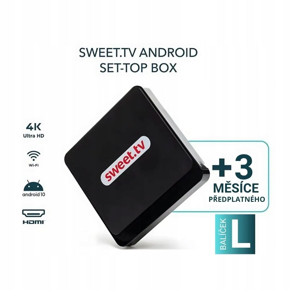 Sweet.TV CZ Android TV BOX + 3M balik L