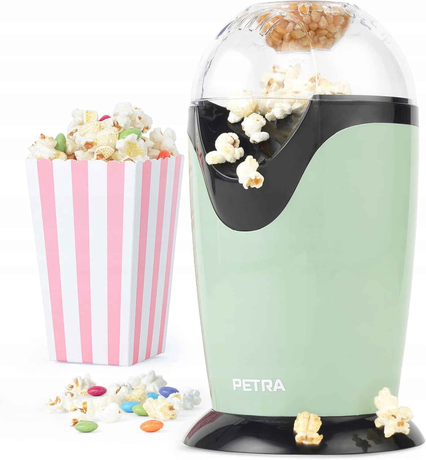 Sweet and salty popcorn machine, 1200 W, without oil, scoop