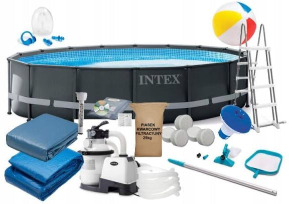 Swimming pool 549x132 Intex 26330 rack garden with sand pump 14in1