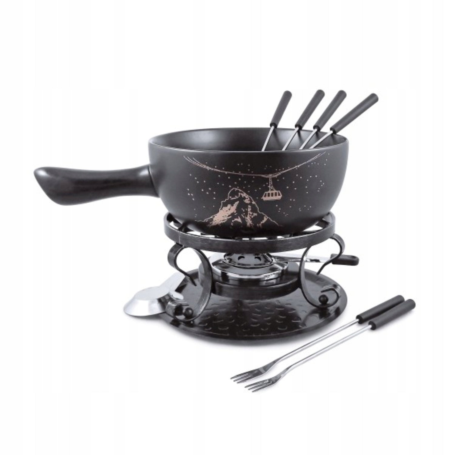 Swissmar Gruyere Ceramic Cheese FONDUE SET for 6 People GIFT Packaging status original