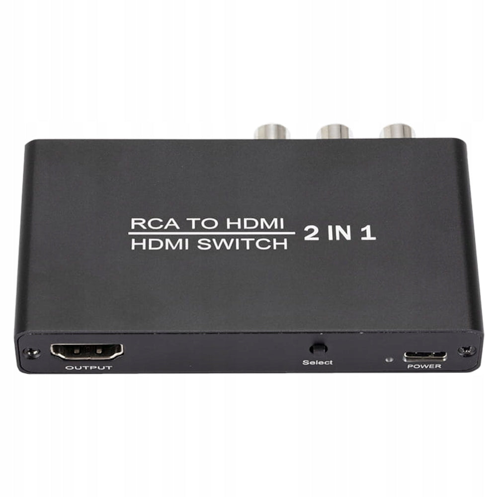 Switch 2x HDMI + RCA AV Cinch Splitter Adapter Video Splitter Model 3F3-04-875
