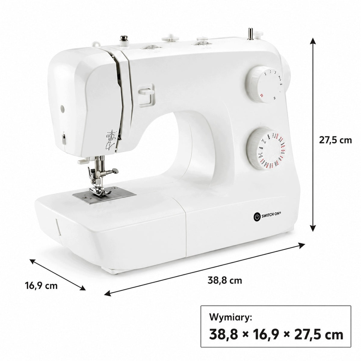 Switch On SEWING MACHINE SWITCH ON 33 STITCHES 70W LED Packaging status original