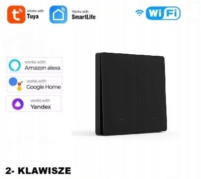 Switch Two-key light switch Wifi Smart LIFE BLACK