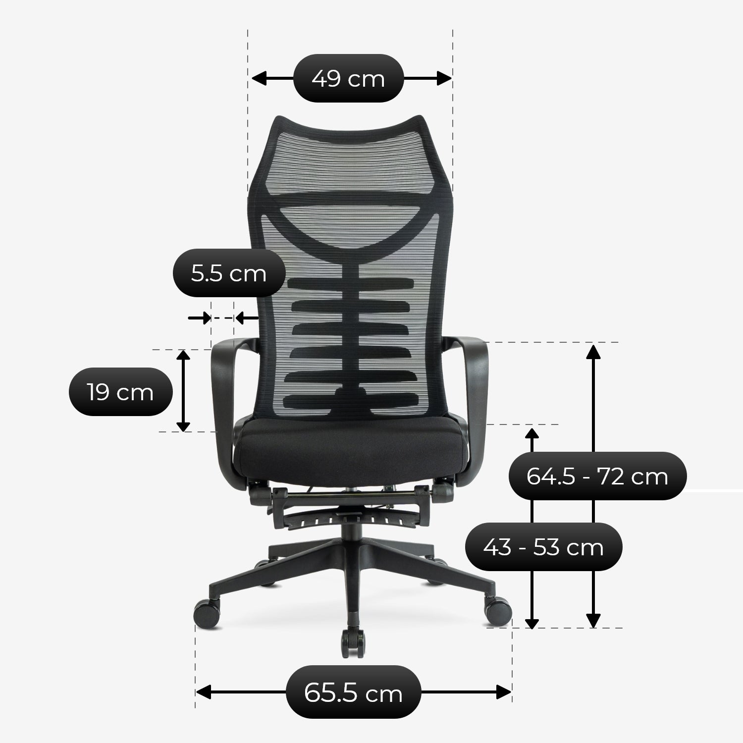 Swivel Chair Black Office Ergonomic For Office ACTON Chair Packaging status original