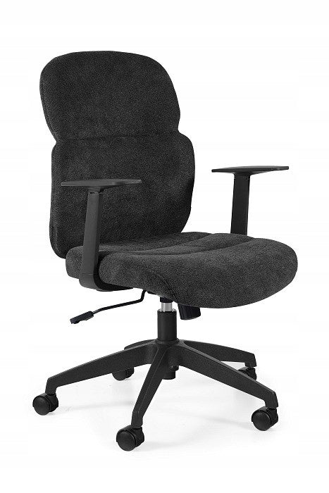 Swivel armchair Bonus black fabric home office