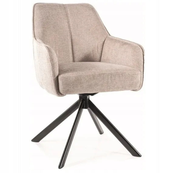 Swivel chair Notti Brego black frame/ light beige 31