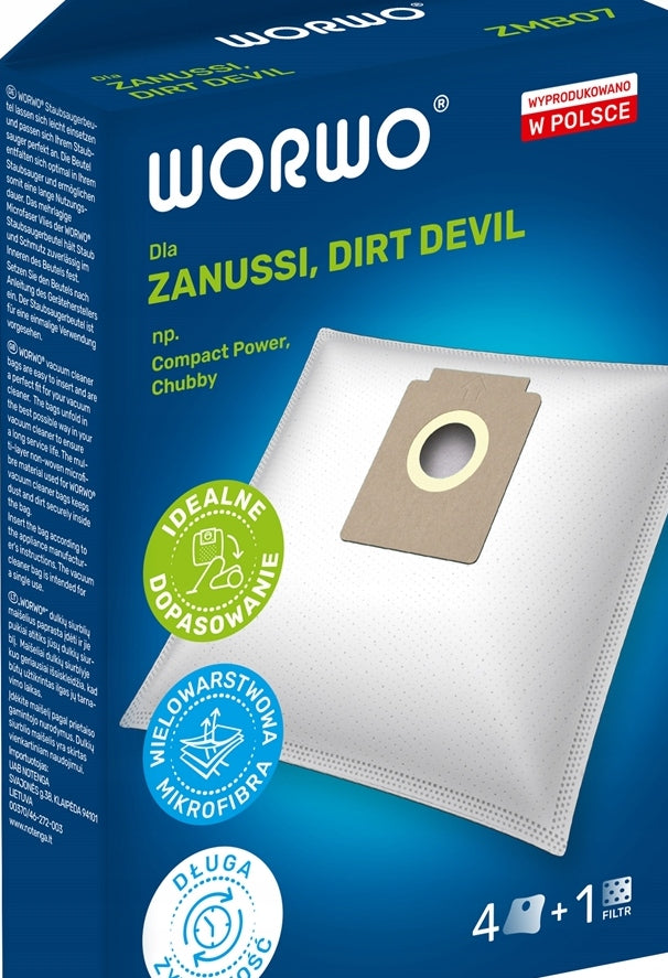 Synthetic bags for ZELMER XS 01Z011 DOT VC1002.0EK ZMB07 12pcs + filters Packaging status original