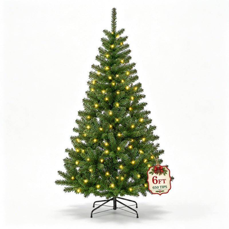 Sztuczna Choinka 180cm 150 Led 650 Końcówek Ciepłe Światło Do Domu
