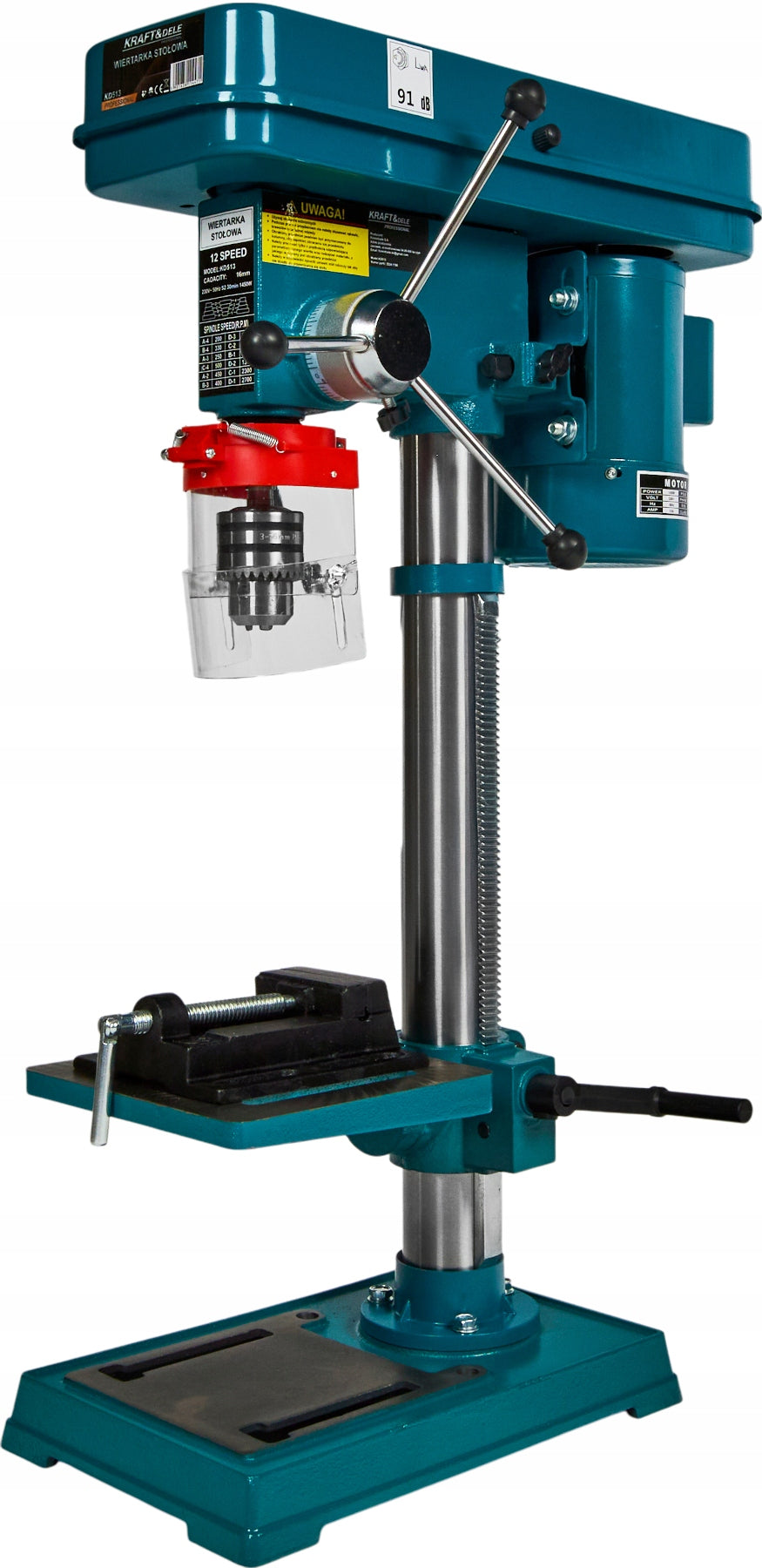 TABLE COLUMN DRILL 1450W 2700 RPM ADJUSTMENT + VISE KD513 Brand Kraft&Dele