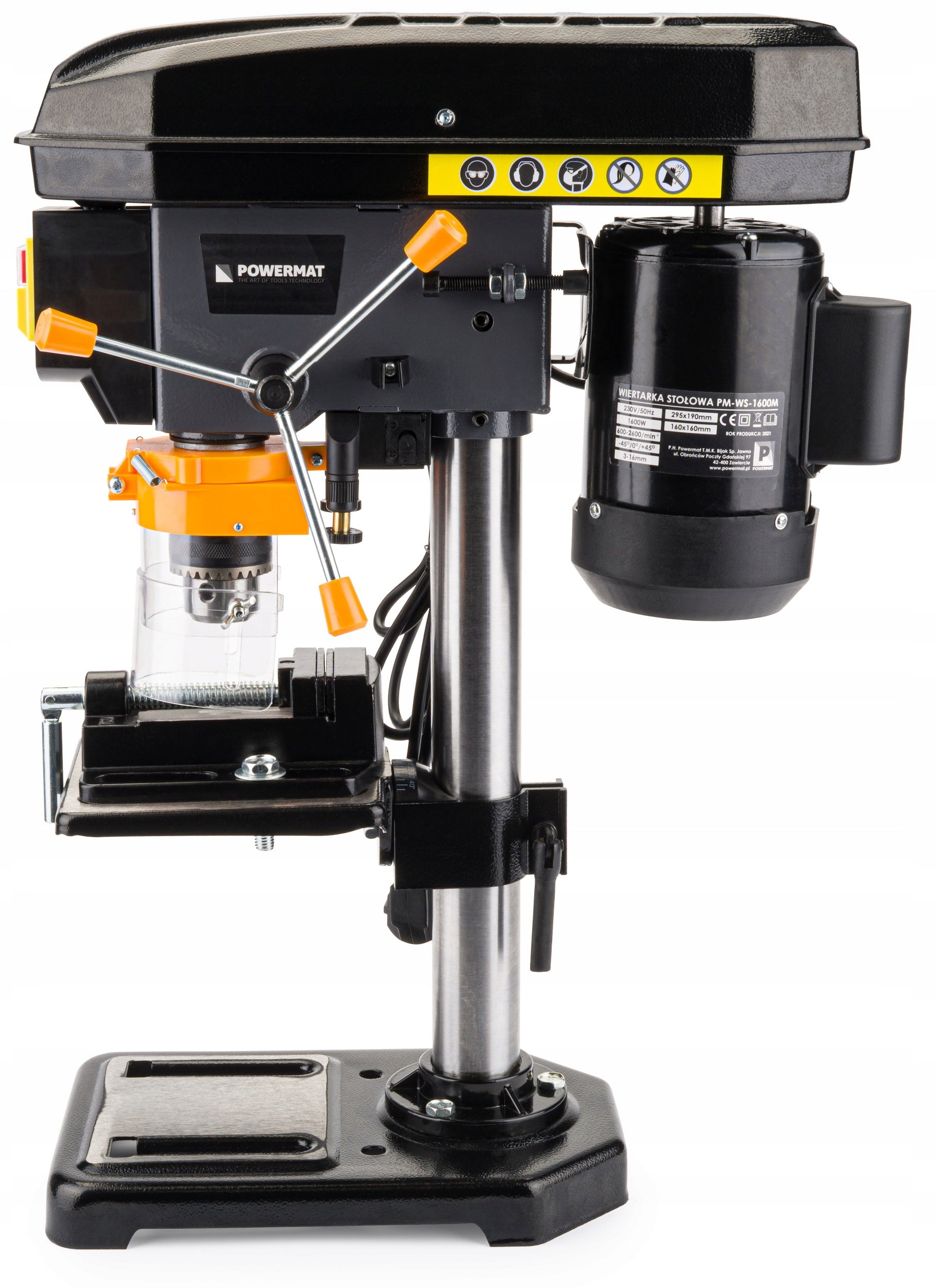 TABLE DRILL COLUMN POWER 1600W + VICE + LASER + ADJUSTMENT Packaging status original