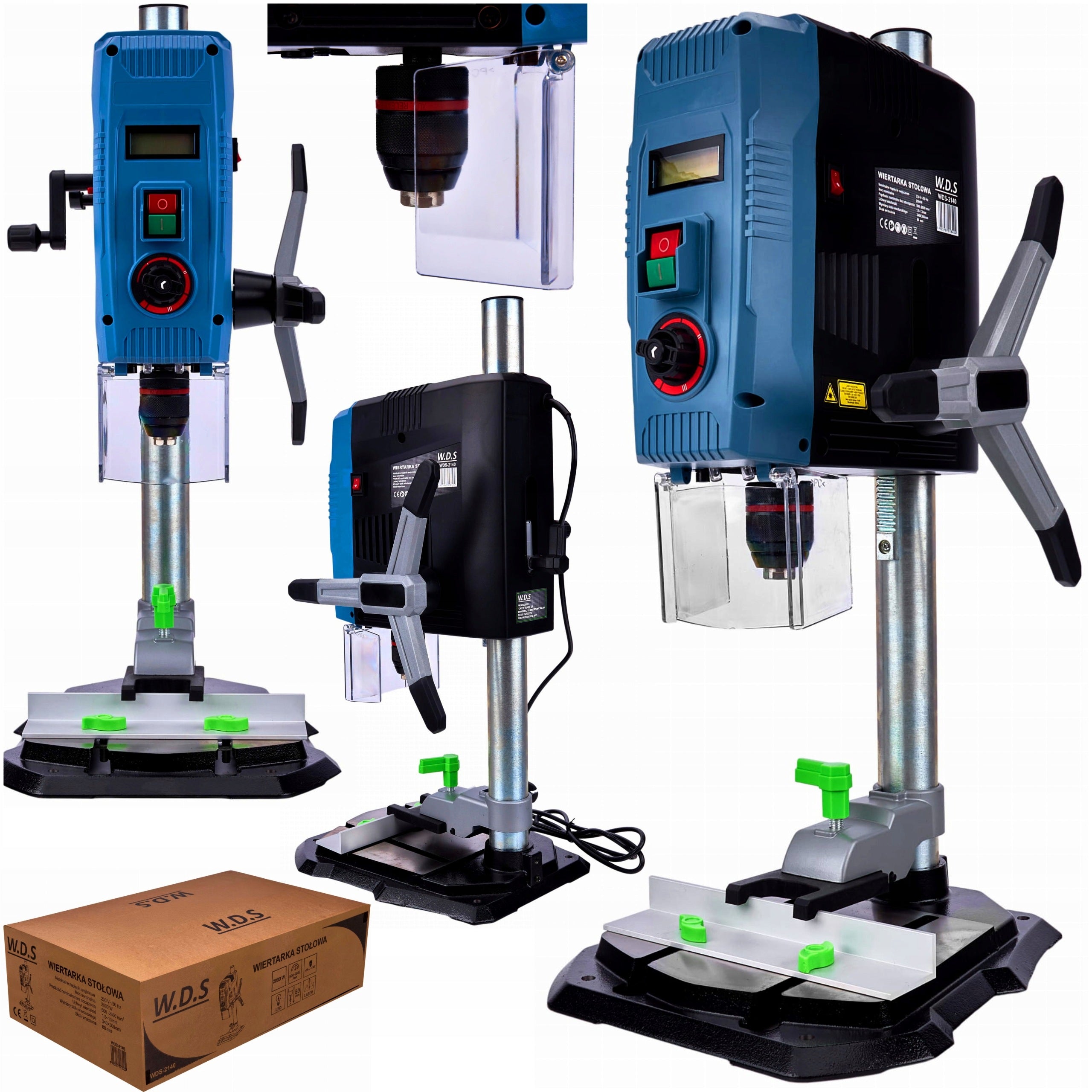 TABLE DRILL + LASER + LCD DISPLAY 2000W 13MM DRILL METAL WOOD