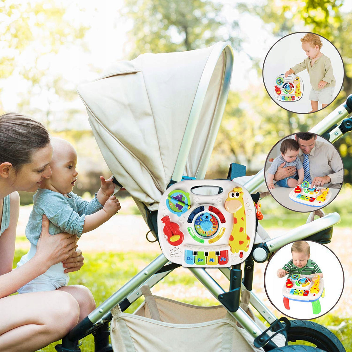 TABLE EDUCATIONAL TABLE INTERACTIVE MUSIC PANEL 2in1 GIRAFFE SET Brand LandToys