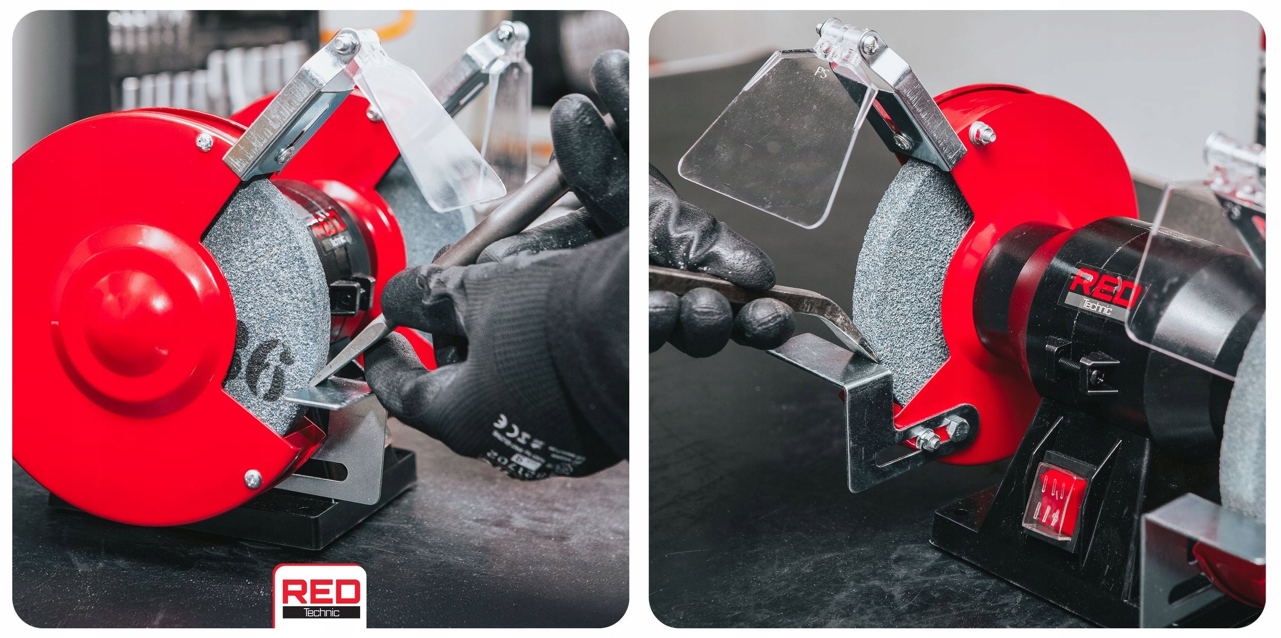 TABLE GRINDER 1500W STONE DOUBLE 2x STONE DISC 150mm STRONG Maximum power 1500 W