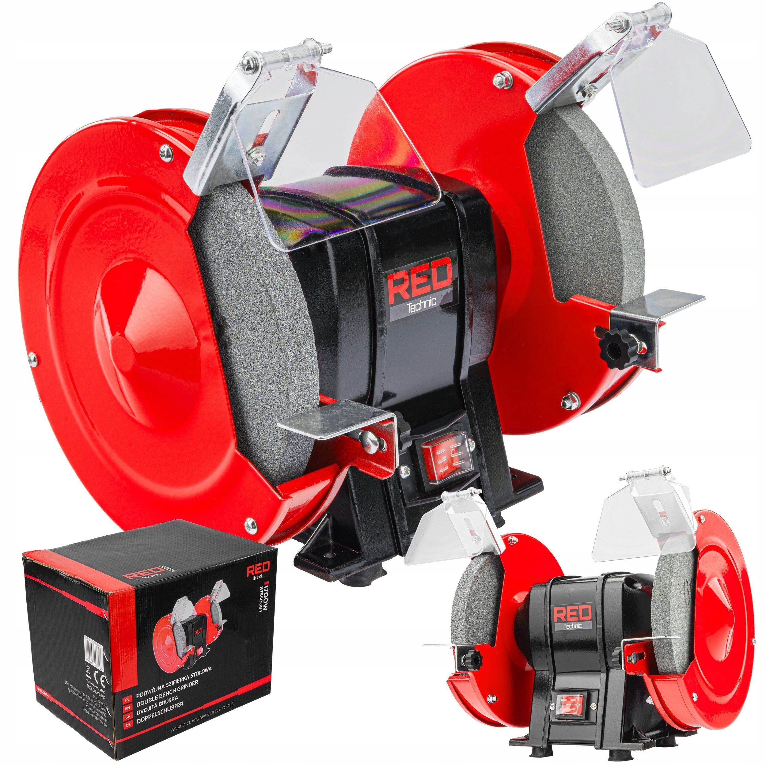 TABLE GRINDER 1700W STONE DOUBLE 2x STONE DISC 200MM STRONG