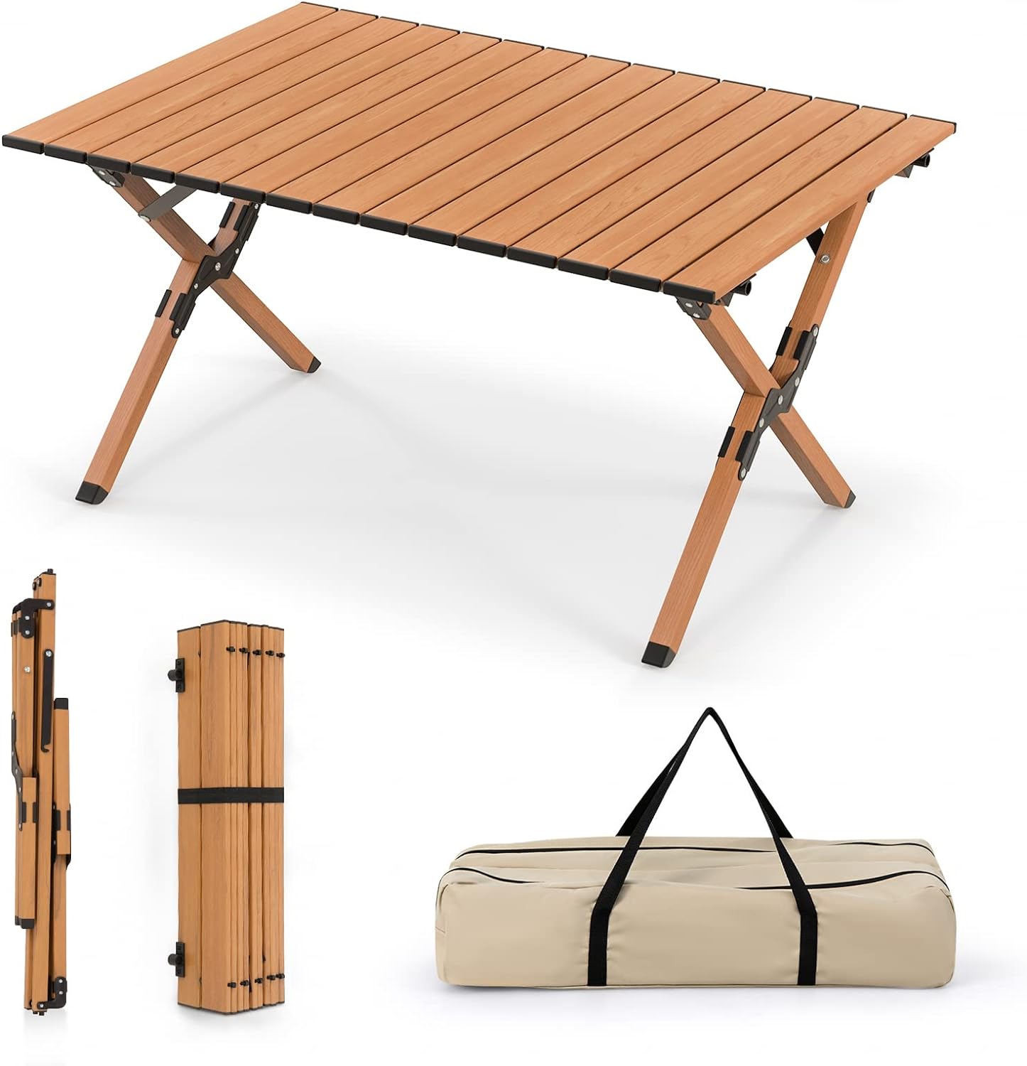 TABLE HIKING TABLE FOLDING CAMPING GARDEN 87 CM X 60 CM ROLLED