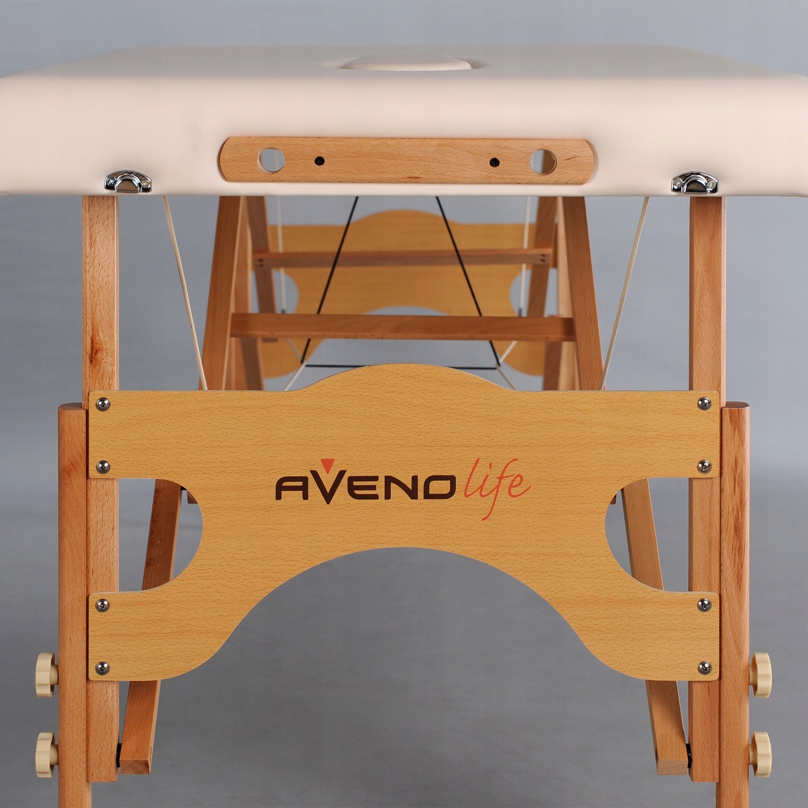 TABLE MASSAGE BED FOLDING WOOD 2 SEGMENTS PORTABLE AURA 64 CM BEIGE Manufacturer code Stół składany do masażu