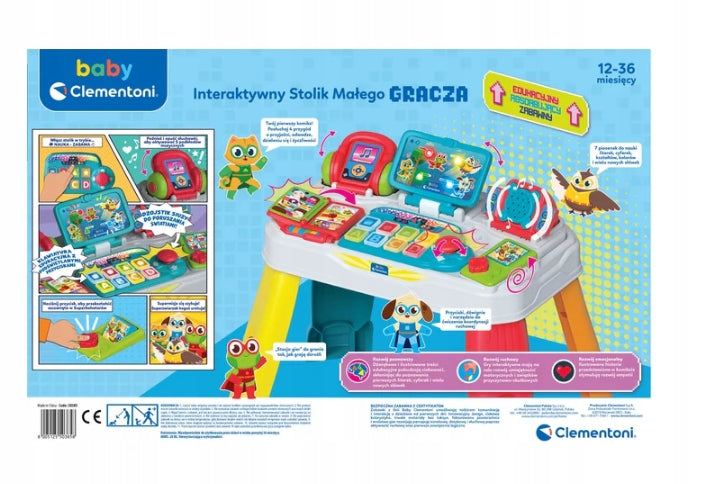 TABLE OF THE LITTLE PLAYER CLEMENTONI 50385 for toddler +12 months Manufacturer code 50385