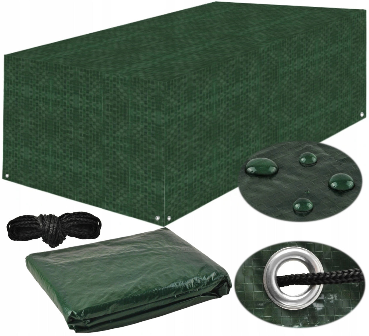 TABLE TARPAULIN CHAIRS GARDEN FURNITURE COVER 2,4x1,8x1m