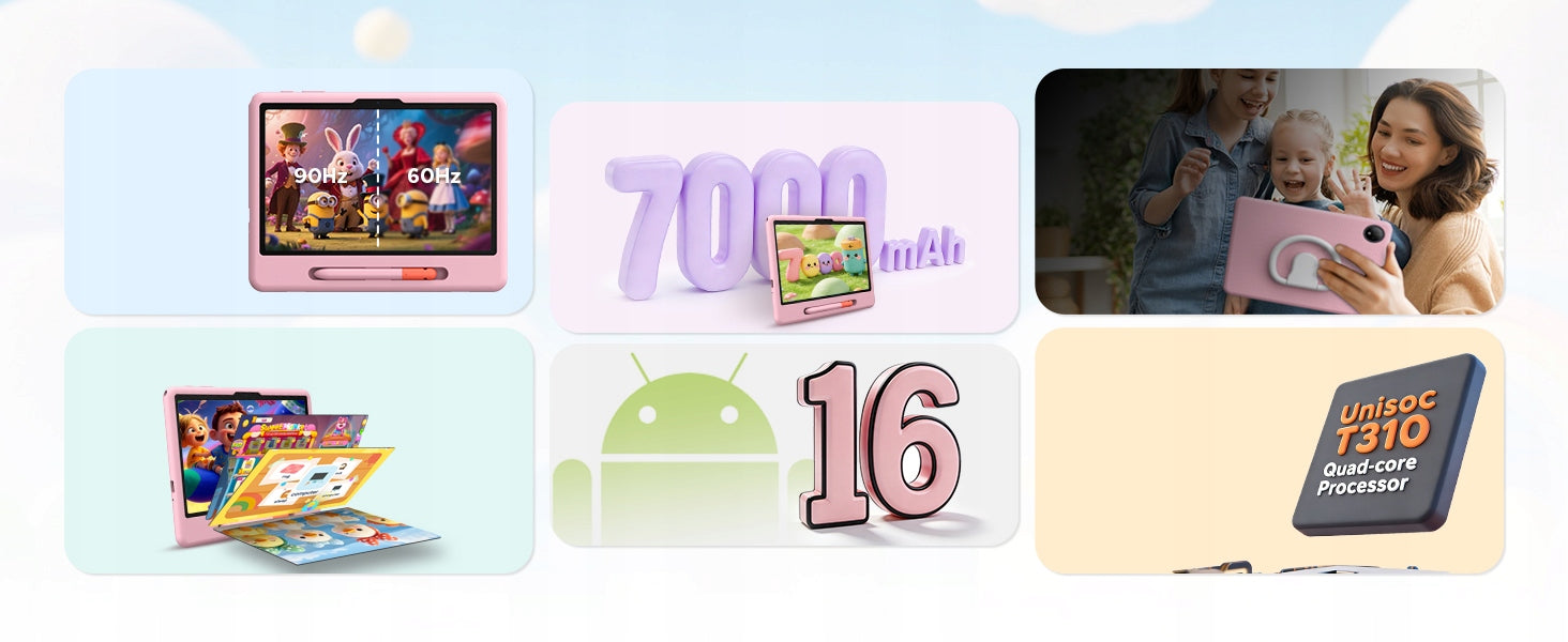 TABLET FOR KIDS 10,1" Pockam P10KID 6/64GB WiFi EDUCATIONAL GIFT SET Brand Pockam