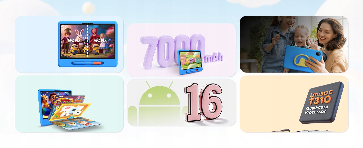 TABLET FOR KIDS 10,1" Pockam P10KID 6/64GB WiFi EDUCATIONAL GIFT SET Brand Pockam