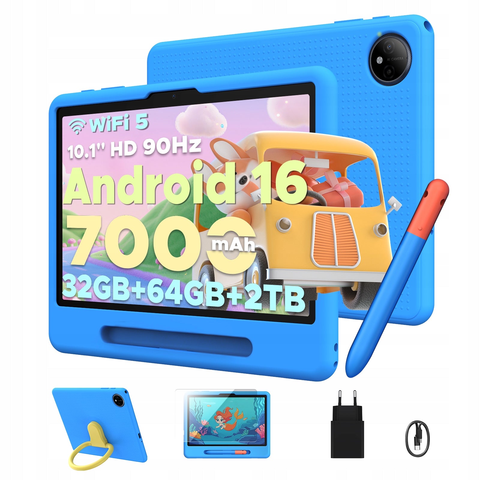 TABLET FOR KIDS 10,1" Pockam P10KID 6/64GB WiFi EDUCATIONAL GIFT SET