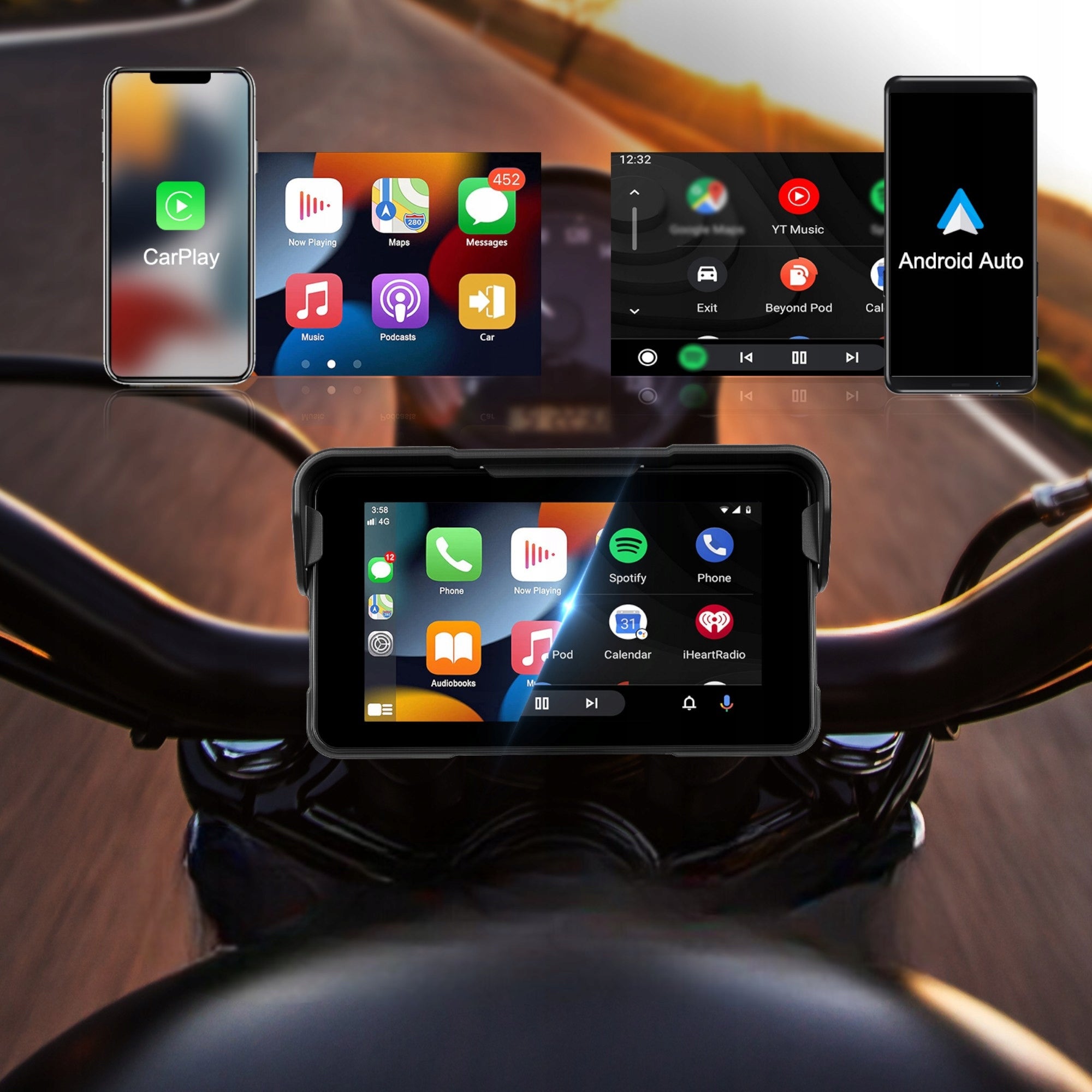 TABLET MOTORCYCLE STATION MULTIMEDIA NAVIGATION CARPLAY ANDROID AUTO BT Manufacturer code NAWIGACJA CARPLAY ANDROID AUTO BT