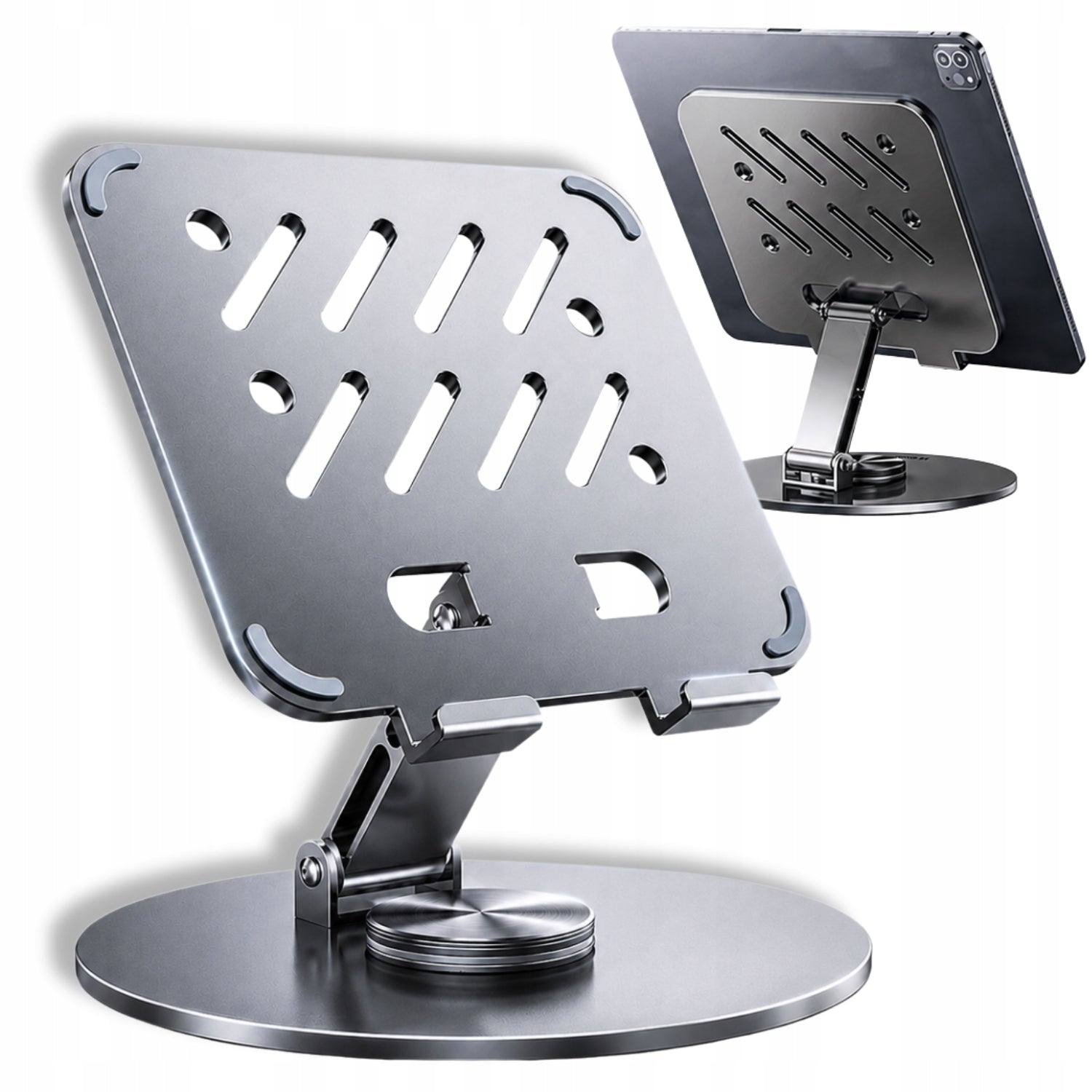 TABLET STAND PHONE HOLDER ADJUSTABLE METAL 360°