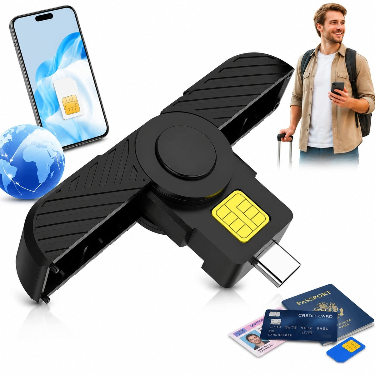 TACHOGRAPH CARD READER DRIVER USB C FOR ROTARY SMARTPHONE