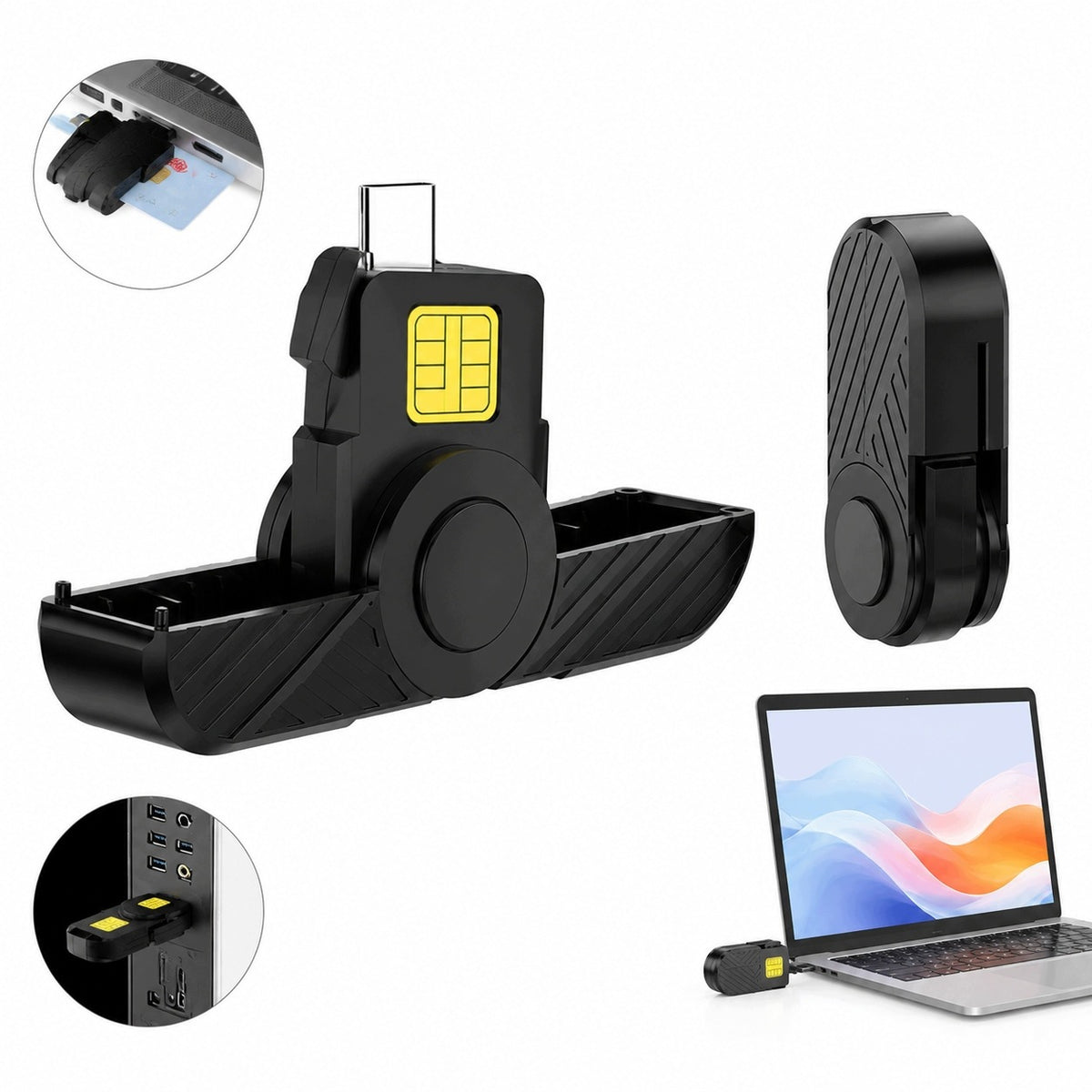 TACHOGRAPH CARD READER DRIVER USB-C FOR SMARTPHONE FOLDING