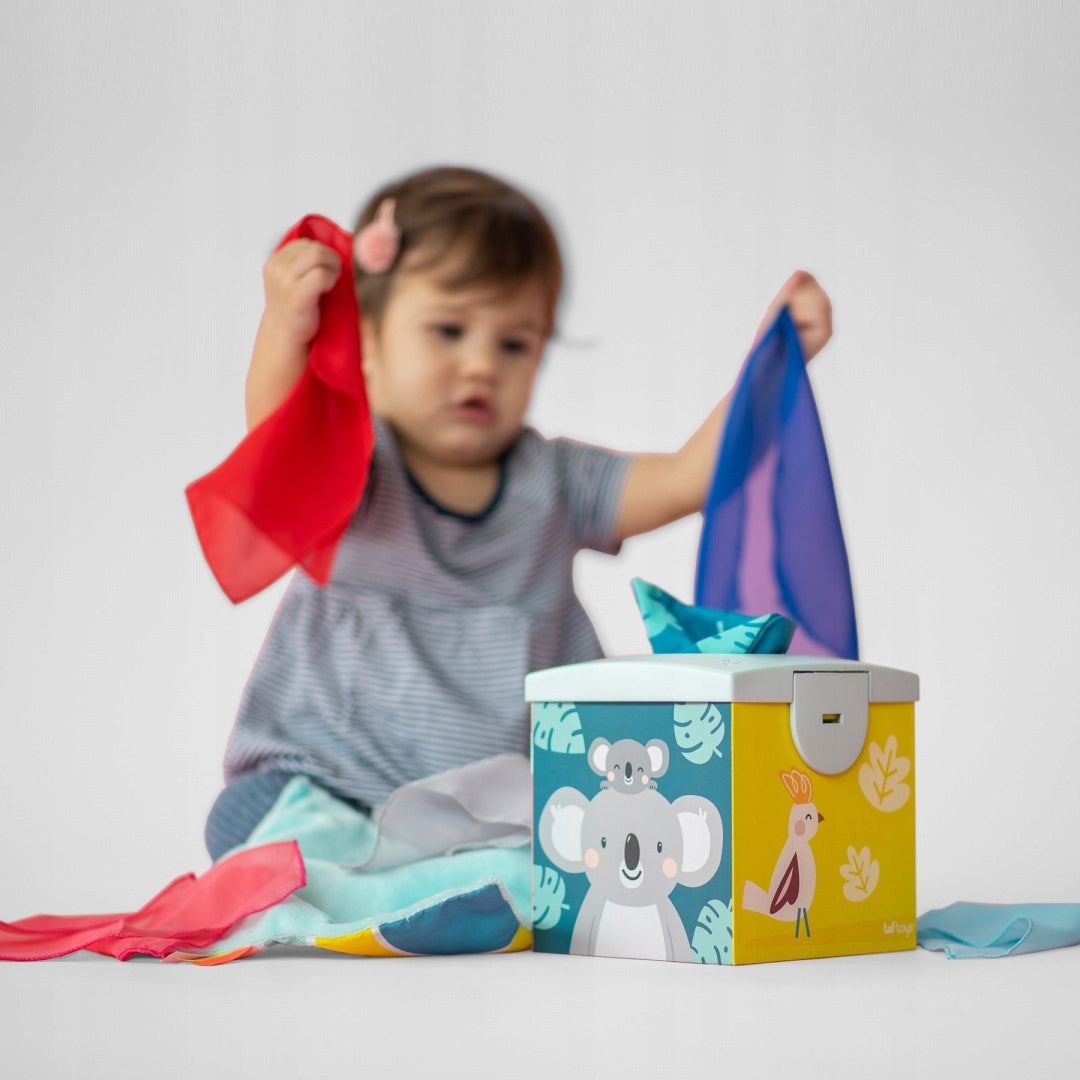 TAF TOYS Kimmy Koala Wipes Container Sensory Toy Brand Taf Toys