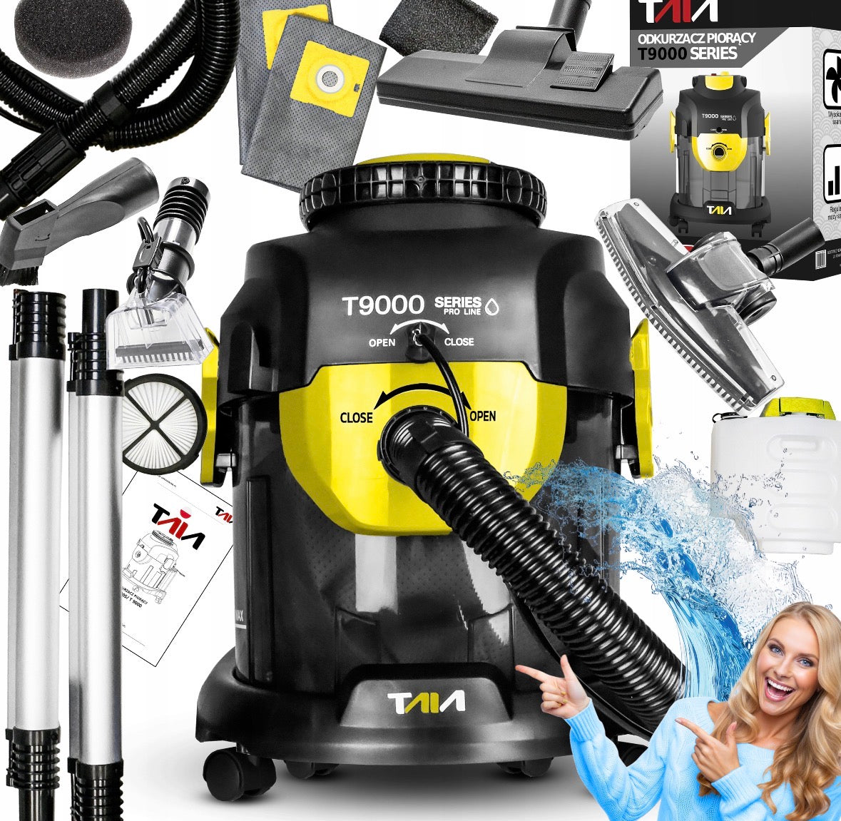 TAIA 2200W UPHOLSTERY CARPET VACUUM CLEANER 3L BLOW TURBO XXXXL Manufacturer code 5908049804298