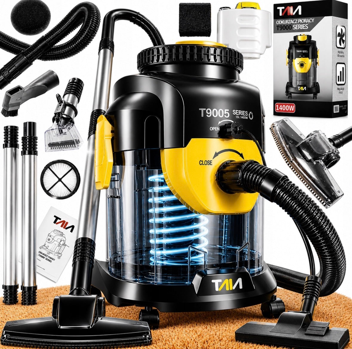 TAIA 2200W UPHOLSTERY CARPET VACUUM CLEANER 3L BLOW TURBO XXXXL