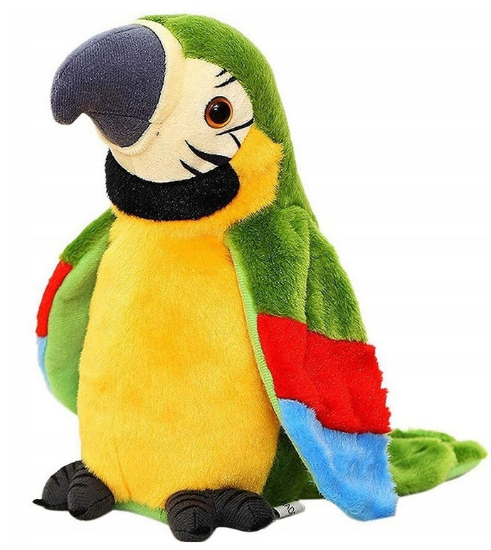 TALKING PARROT INTERACTIVE REPEATS DANCE SAYS MOCKINGBIRD PLUSH TOY b Kind interactive stuffed toys